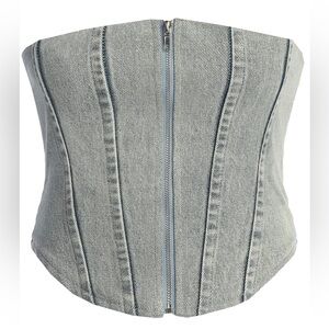 JLUX LABEL NAT & LIV X JLUXLABEL LIGHT WASH DENIM LISBETH CORSET